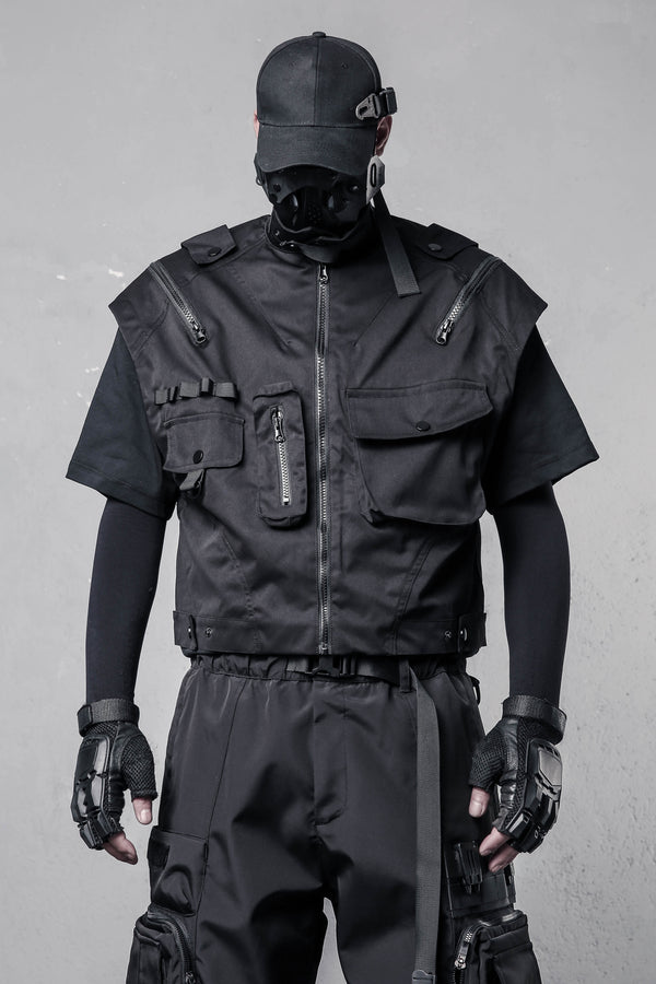 Asymmetric Workwear Techwear Vest