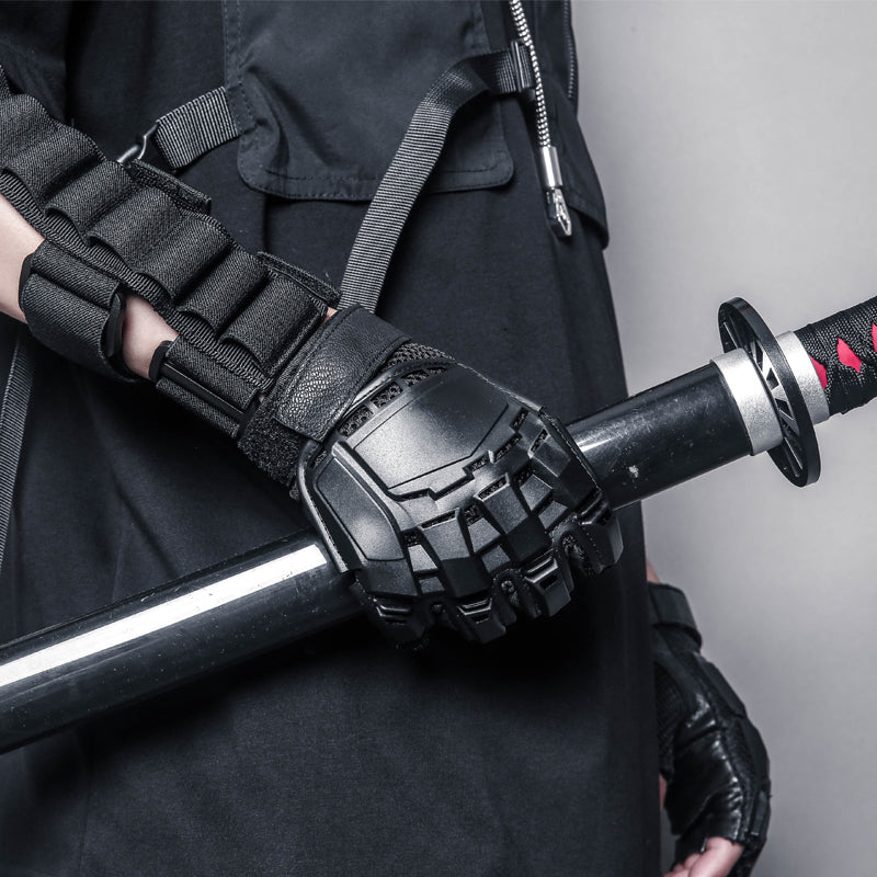 Tactical Cut-Out Leather Gloves