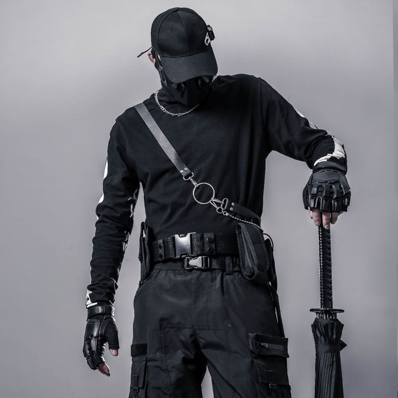 Techwear Leather Chain