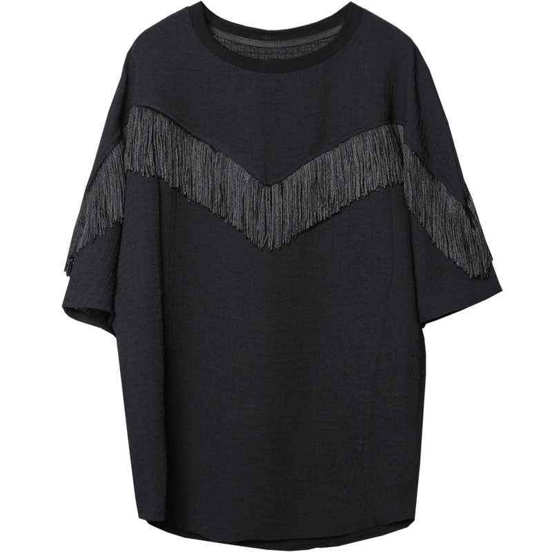 Yamamoto Fringe Bat-Sleeve Tee