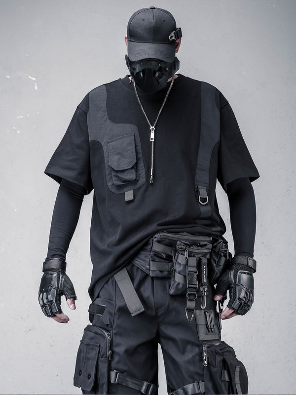Techwear Multi-Pocket Tee, Panel Construction