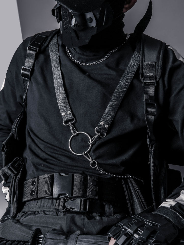 Techwear Leather Chain