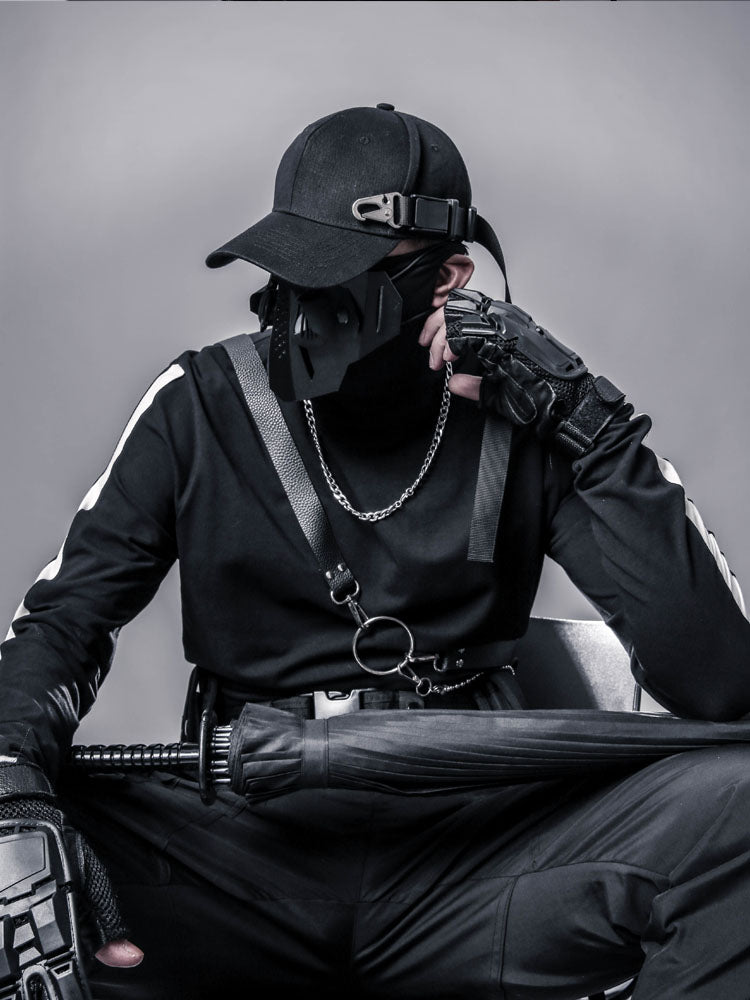 Techwear Leather Chain