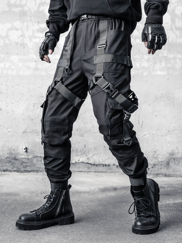 Techwear Paratrooper Cargo Trousers