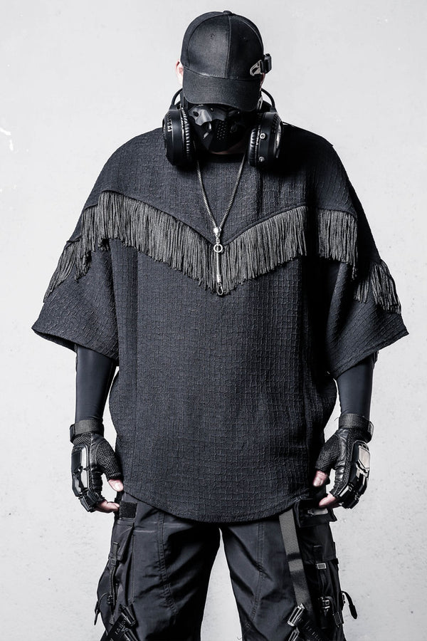 Yamamoto Fringe Bat-Sleeve Tee