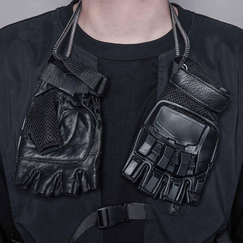 Tactical Cut-Out Leather Gloves