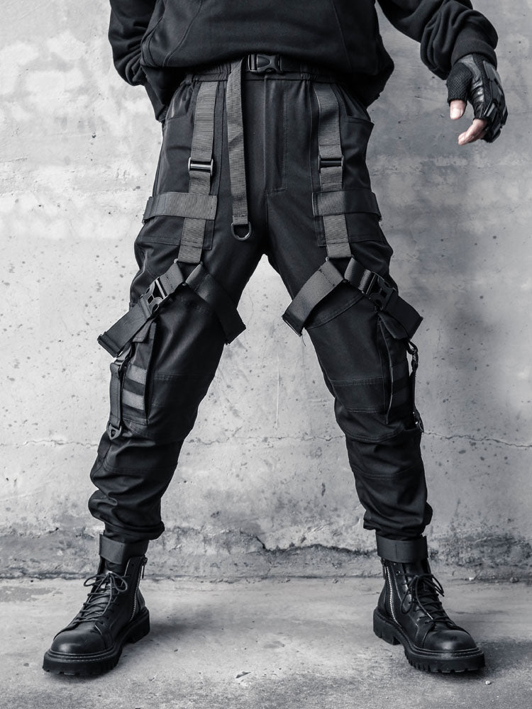 Techwear Paratrooper Cargo Trousers