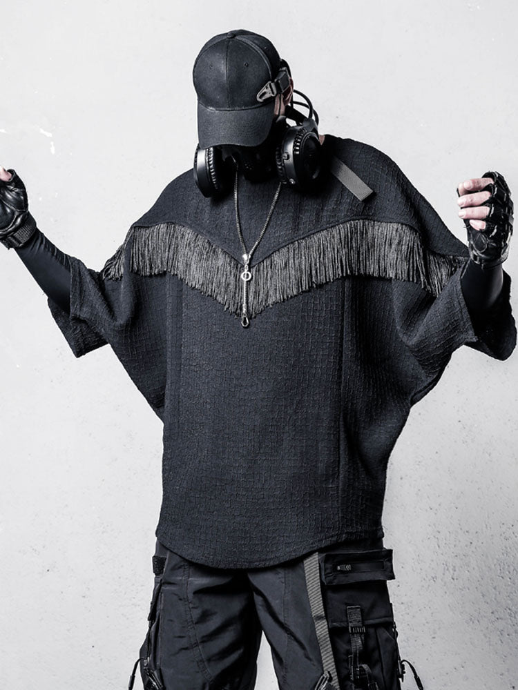 Yamamoto Fringe Bat-Sleeve Tee
