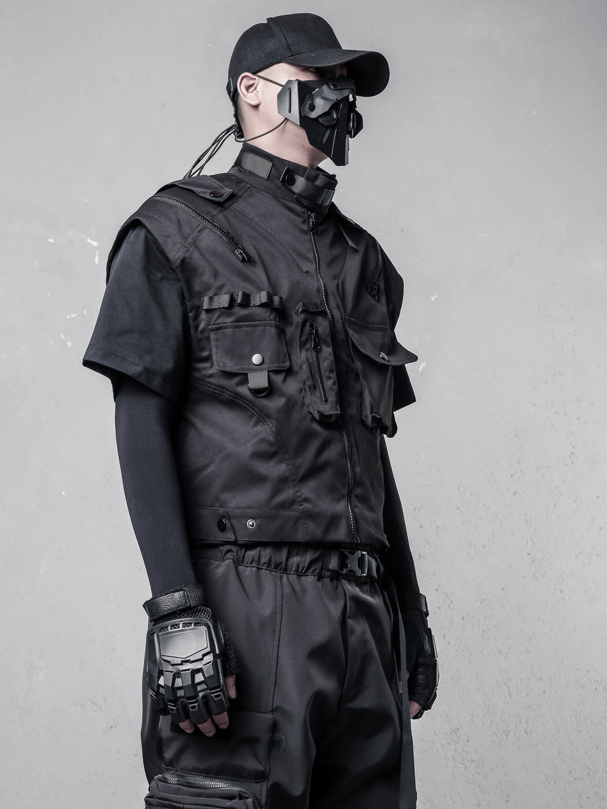 Asymmetric Workwear Techwear Vest