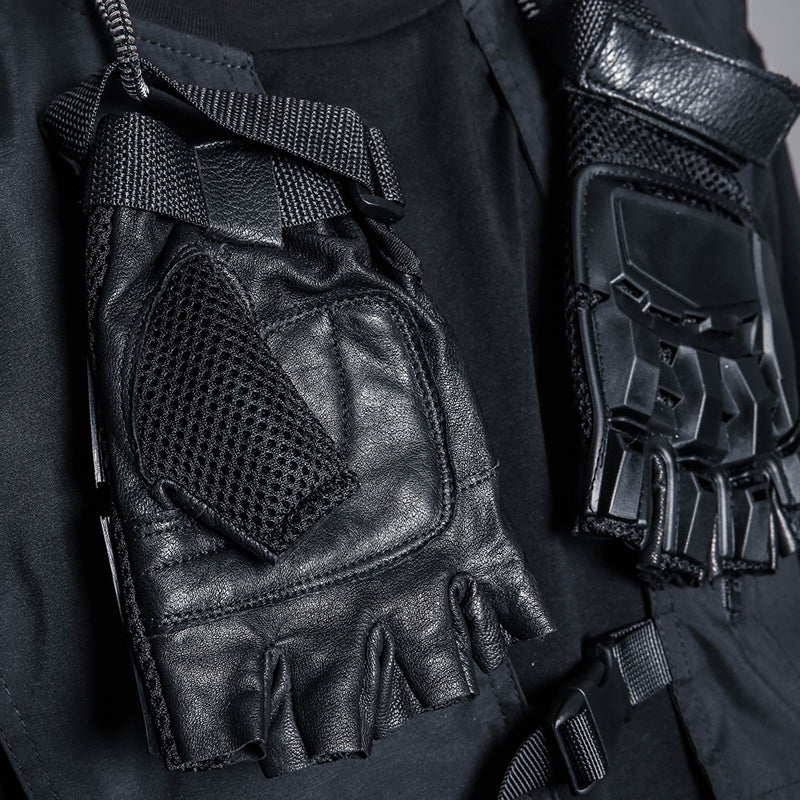 Tactical Cut-Out Leather Gloves