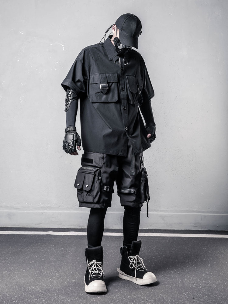 Techwear Multi-Pocket Cargo Shorts