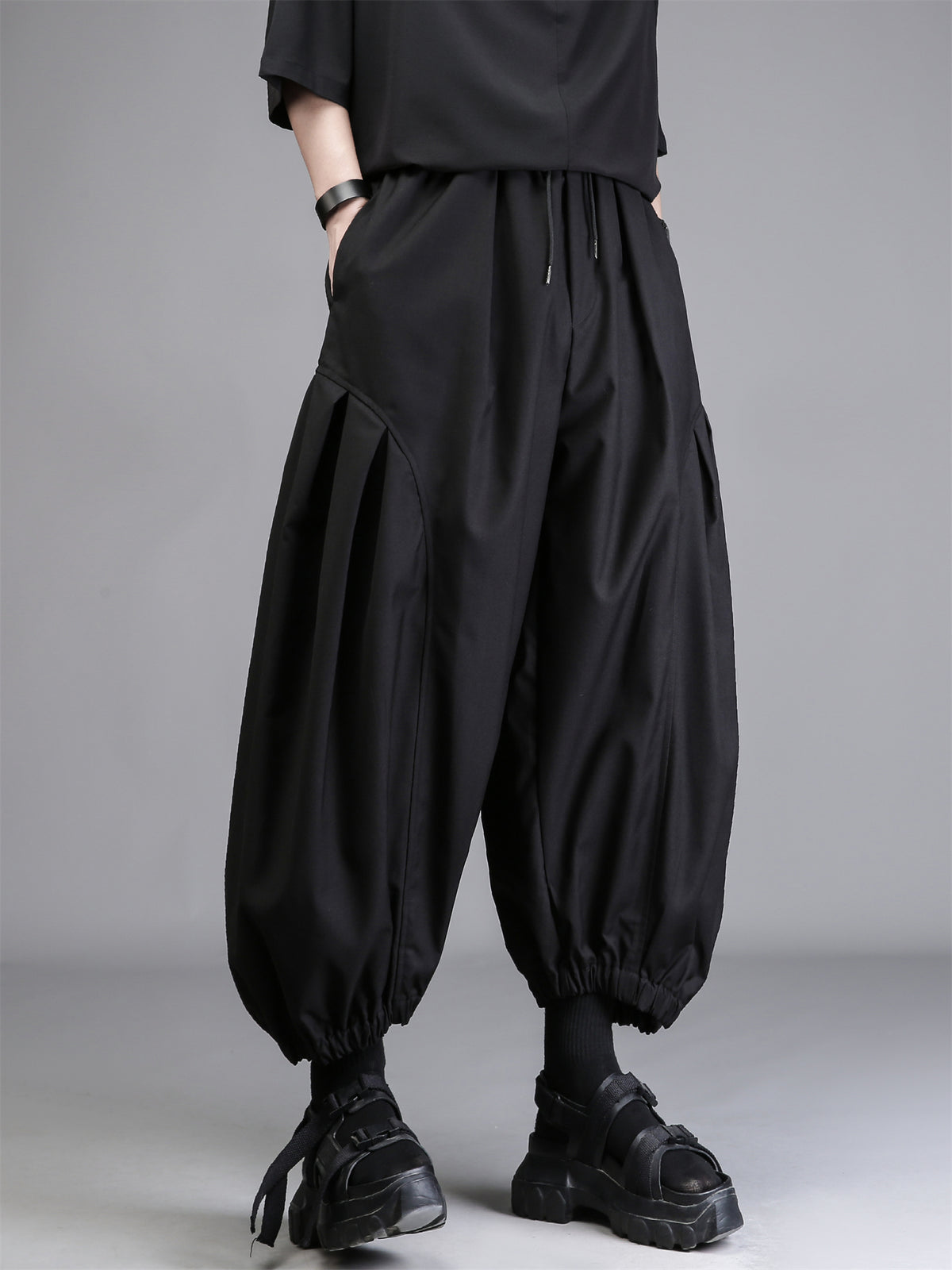 Irregular Deconstructed Wide-Leg Trousers