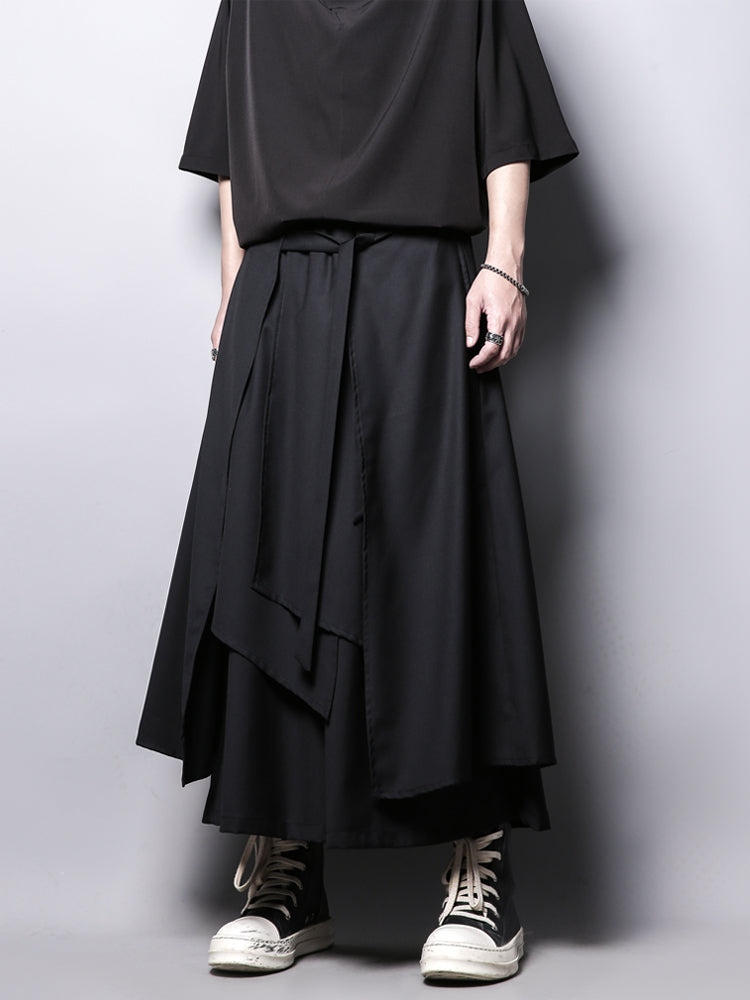 Yamamoto Asymmetric Wide-Leg Culotte