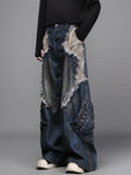 The Deconstructed Studded Fringe Denim